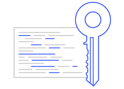 Icon depicting authentication